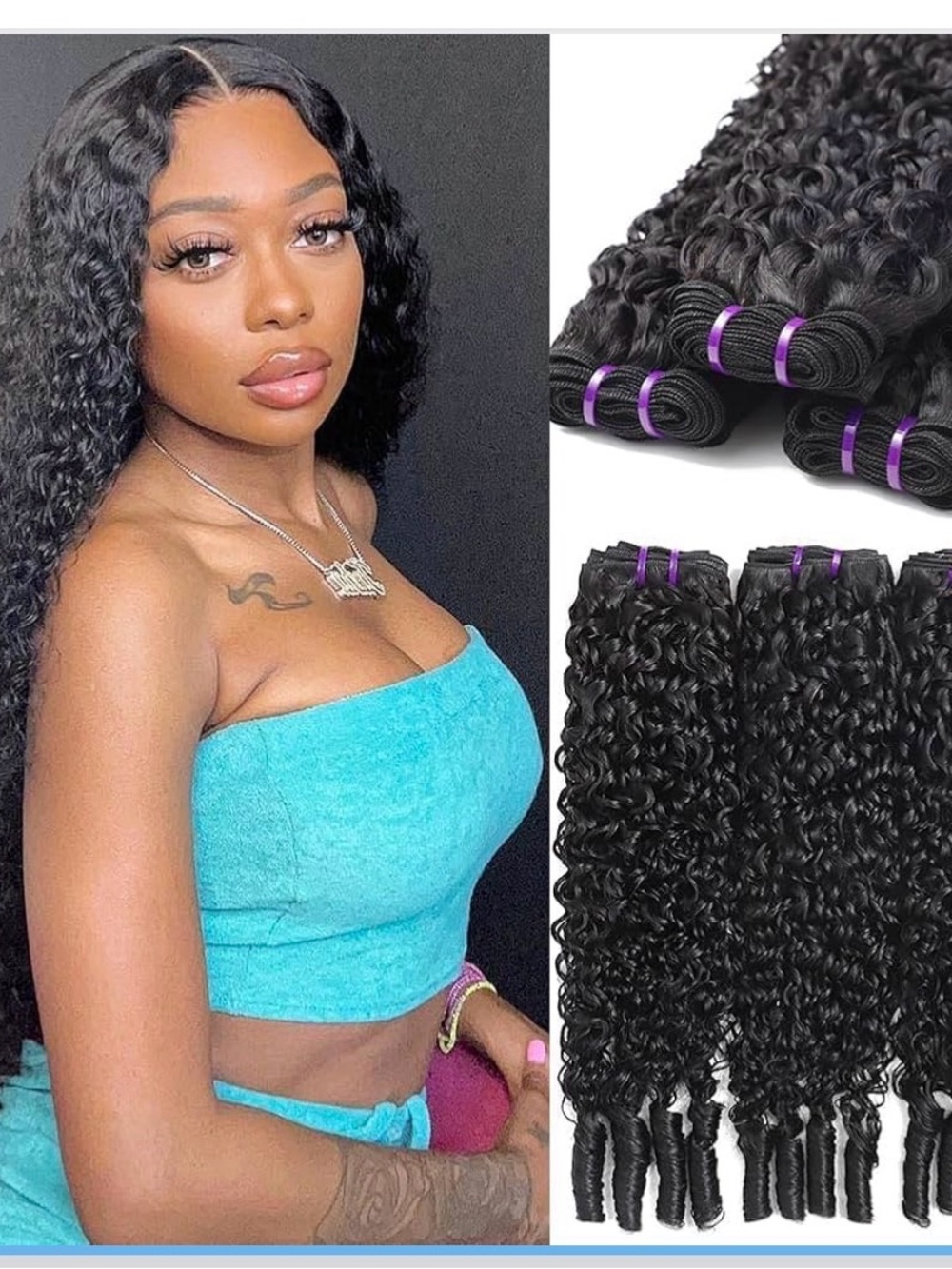 Bermese curly hair extension